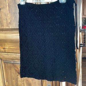 LAUNDRY Black Knit Skirt S